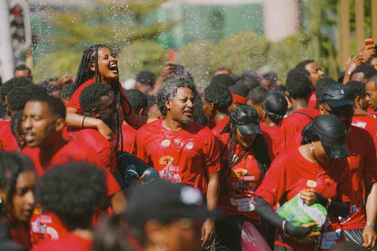 Team celebration